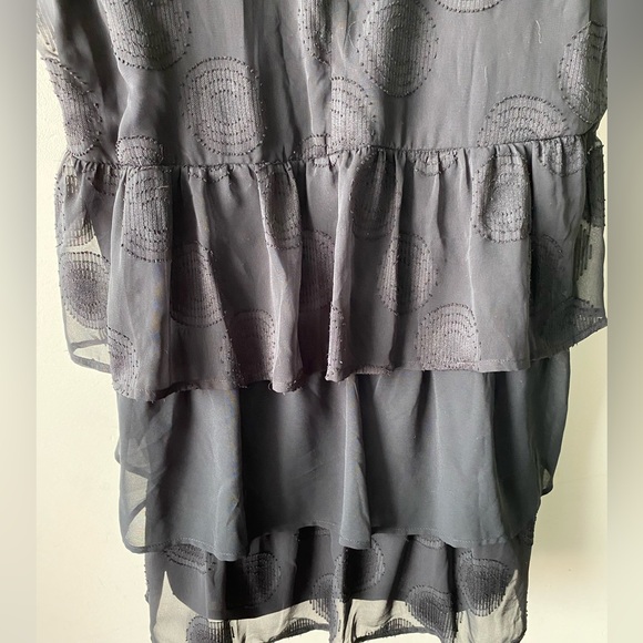 LANE BRYANT Black Ruffled Lace Dress Sz 14 - Picture 7 of 12